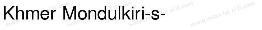 Khmer Mondulkiri-s字体转换